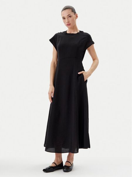 Marc O'Polo Sukienka codzienna M03 1118 21105 Czarny Regular Fit. Czarne sukienki damskie Marc O'Polo, na co dzień, m, bez wzorów, z wiskozy, bez kołnierzyka, bez ramiączek, proste. Za 409.99 zł.