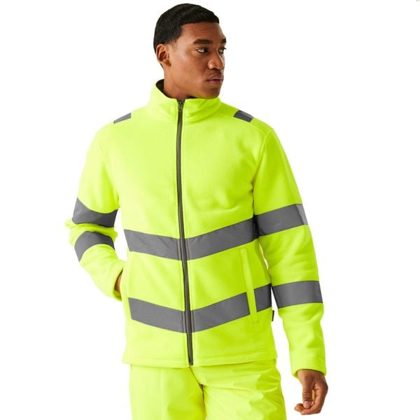 Męska Kurtka Pro Contract Thor HiVis Fleece Jacket. Żółte kurtki męskie Regatta, m, bez wzorów, z materiału, bez kaptura. Za 133.99 zł.