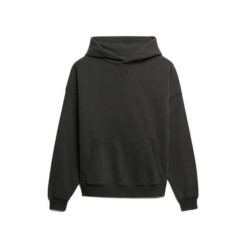 Bluza damska z kapturem Superdry Studios Relaxed. Czarne bluzy damskie Superdry, bez wzorów, bez ramiączek, z kapturem. Za 327.70 zł.