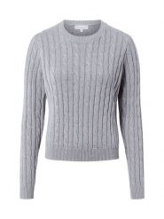 Marie Lund sweter bawełniany Kobiety Bawełna szary, XXL. Szare swetry nierozpinane damskie Marie Lund, xxl, bez wzorów, z bawełny, klasyczne, bez kołnierzyka, bez ramiączek. Za 199.95 zł.