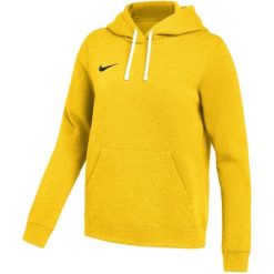 Nike Park 26 Fleece Hoodie damska bluza z kapturem, żółta. Żółte bluzy damskie Nike, bez wzorów, z bawełny, sportowe, bez ramiączek, z kapturem. Za 186.99 zł.