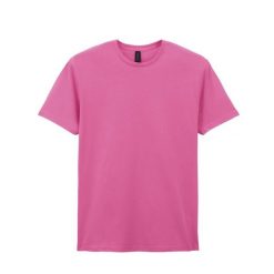 Bawełniana Koszulka Unisex Dla Dorosłych W Miękkim Stylu. Fioletowe bluzki damskie GILDAN, xl, bez wzorów, z bawełny, sportowe, bez kołnierzyka, bez ramiączek. Za 48.99 zł.