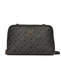 Torebka Tommy Hilfiger. Czarne listonoszki damskie Tommy Hilfiger, bez wzorów, bez dodatków. Za 479.99 zł.