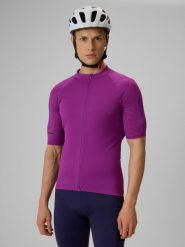 4F Koszulka kolarska męska - fioletowa XXL. Fioletowe t-shirty męskie 4F, l, bez wzorów, z włókna, bez kołnierzyka, bez ramiączek. Za 179.99 zł.