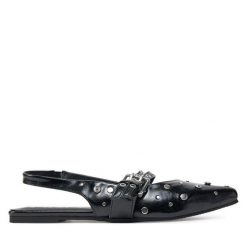 Baleriny ONLY Shoes. Czarne czółenka damskie ONLY Shoes, bez wzorów, bez obcasa, bez zapięcia. Za 99.99 zł.