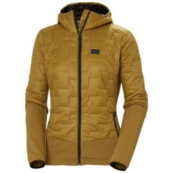 Damska kurtka puchowa Helly Hansen Lifaloft Hybrid. Brązowe kurtki sportowe damskie Helly Hansen, na zimę, bez wzorów, z puchu, bez ramiączek, bez kaptura, narciarskie. W wyprzedaży za 709.50 zł.