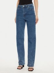 Pieces Jeansy 17153496 Niebieski Straight Fit. Niebieskie jeansy damskie Pieces, bez wzorów, z bawełny. Za 199.99 zł.