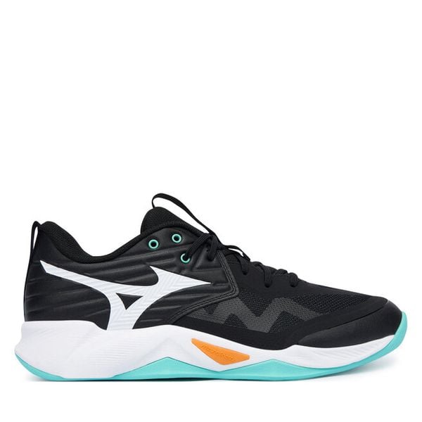 Buty halowe Mizuno. Czarne buty sportowe męskie Mizuno, bez wzorów, bez zapięcia, mizuno wave. Za 469.99 zł.