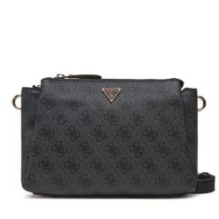 Torebka Guess. Szare listonoszki damskie Guess, z aplikacjami, bez dodatków. Za 389.99 zł.