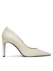 Calvin Klein Szpilki Pump 90 Pointy Hw Bar Lth HW0HW02527 Beżowy. Brązowe szpilki damskie Calvin Klein, bez wzorów, ze skóry, bez obcasa, na szpilce, bez zapięcia. Za 589.99 zł.
