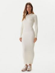 Guess Sukienka dzianinowa V5BK02 Z3JD2 Écru Slim Fit. Sukienki damskie Guess, s, z aplikacjami, z dzianiny, bez kołnierzyka, bez ramiączek. Za 237.00 zł.