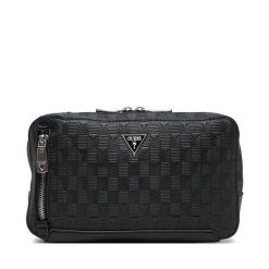 Saszetka nerka Guess. Czarne saszetki i nerki męskie Guess, z aplikacjami. Za 239.99 zł.