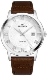 Zegarek męski Appella L70007.5B33A brązowy. Brązowe zegarki męskie Appella, bez wzorów. Za 2,980.00 zł.