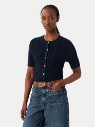 Tommy Hilfiger Kardigan Summer WW0WW50070 Granatowy Slim Fit. Niebieskie kardigany damskie Tommy Hilfiger, m, bez wzorów, z syntetyku, bez kołnierzyka. Za 649.99 zł.