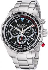 Zegarek Nautica Zegarek męski czarna tarcza 46 mm (NAPNSF301). Czarne zegarki męskie Nautica, bez wzorów. Za 656.99 zł.