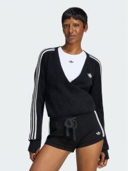 Adidas Sweter Adidas x Jennie Knitted Wrap LD8933 Czarny Slim Fit. Czarne swetry nierozpinane damskie Adidas, s, bez wzorów, z syntetyku, bez kołnierzyka, bez ramiączek. Za 439.99 zł.
