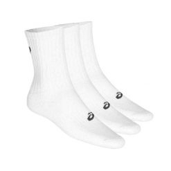 Skarpety Unisex Dla Dorosłych Crew (3 Sztuki). Białe skarpetki damskie Asics, bez wzorów, z bawełny. Za 101.99 zł.