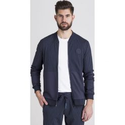 BLUZA. Niebieskie bluzy męskie Armani Exchange, l, z aplikacjami, z materiału, bez ramiączek, bez kaptura. Za 389.40 zł.
