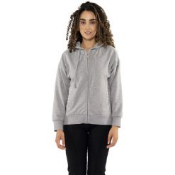 Bluza z bawełna z kaptur na czas wolny na co dzień. Szare bluzy damskie LEONE 1947 APPAREL, bez wzorów, z bawełny, bez ramiączek, bez kaptura. W wyprzedaży za 157.01 zł.
