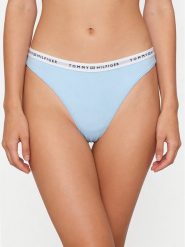 Tommy Hilfiger Stringi UW0UW05875 Niebieski jasny. Niebieskie majtki damskie Tommy Hilfiger, z bawełny. Za 69.99 zł.