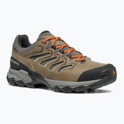 Buty turystyczne męskie SCARPAMoraine GTX. Brązowe buty zimowe męskie Scarpa, bez wzorów, bez obcasa, bez zapięcia. Za 639.99 zł.