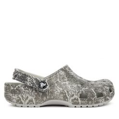 Klapki Crocs. Szare klapki damskie Crocs, bez wzorów, bez obcasa, bez zapięcia. Za 259.99 zł.