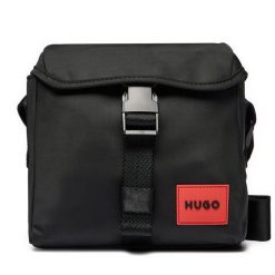 Saszetka HUGO. Czarne saszetki i nerki męskie Hugo, bez wzorów. Za 399.99 zł.