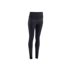 Legginsy slim Gym & Pilates 900 damskie. Czarne legginsy damskie DOMYOS, bez wzorów, z bawełny. W wyprzedaży za 64.99 zł.