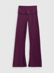 4F Legginsy z rozszerzanymi nogawkami damskie - fioletowe L. Fioletowe legginsy damskie 4F, bez wzorów, z dzianiny. Za 129.99 zł.