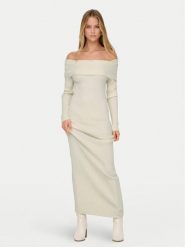 ONLY Sukienka dzianinowa Katia 15342132 Écru Regular Fit. Sukienki damskie ONLY, m, bez wzorów, z dzianiny, bez kołnierzyka, bez ramiączek. Za 119.99 zł.