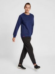 Bluza damska Hummel red Heavy. Niebieskie bluzy damskie Hummel, m, bez wzorów, z bawełny, klasyczne, bez ramiączek, bez kaptura. Za 168.38 zł.