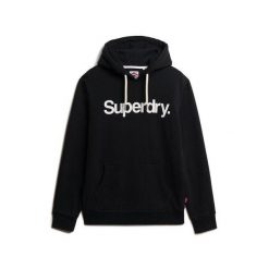 Bluza z kapturem Superdry Core Logo. Czarne bluzy męskie Superdry, m, bez wzorów, bez ramiączek, z kapturem. Za 379.50 zł.