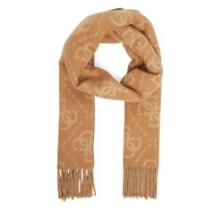 Szalik Guess. Brązowe szaliki damskie Guess, z aplikacjami. Za 289.99 zł.