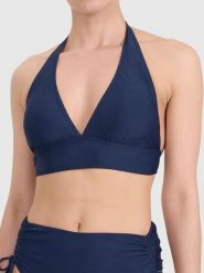 Góra do bikini damska 4F 4FWSS26UBKTF088. Niebieskie stroje kąpielowe damskie 4F, s, bez wzorów, z elastanu. Za 69.99 zł.