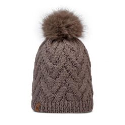 Czapka BUFF KNITTED & FLEECE BAND BEANIE CARYN COBBLESTONE. Brązowe czapki damskie Buff, na zimę, bez wzorów, sportowe. W wyprzedaży za 118.93 zł.