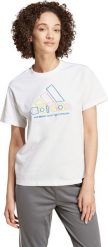 Adidas Koszulka damska adidas Xpress Logo biała IW5160 L. Białe bluzki damskie Adidas, l, bez wzorów, bez kołnierzyka, bez ramiączek. Za 131.50 zł.