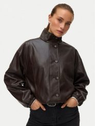 Vero Moda Kurtka z imitacji skóry Polly 10344161 Brązowy Relaxed Fit. Brązowe kurtki damskie Vero Moda, m, bez wzorów, ze skóry, bez kaptura. Za 359.99 zł.
