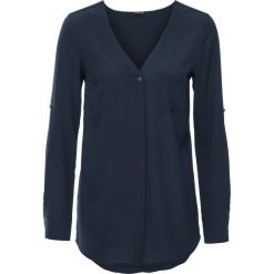Sweter dzianinowy bonprix kawa lodowa. Brązowe bluzki damskie bonprix, bez wzorów, z dzianiny, bez kołnierzyka, bez ramiączek. Za 69.99 zł.