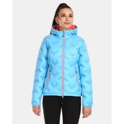 Damska kurtka puchowa Kilpi ALBERTA-W. Niebieskie kurtki sportowe damskie Kilpi, s, bez wzorów, z nylonu, bez ramiączek, bez kaptura, trekkingowe. Za 525.33 zł.