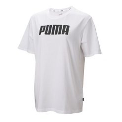 T-shirt z krótkim rękawem damski Puma ESS. Białe t-shirty damskie Puma, m, bez wzorów, sportowe, bez kołnierzyka, bez ramiączek. Za 73.99 zł.