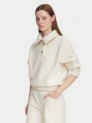 Guess Bluza W6YQ22 K5315 Kremowy Regular Fit. Białe bluzy damskie Guess, xs, z aplikacjami, z bawełny, bez ramiączek, bez kaptura. Za 474.99 zł.