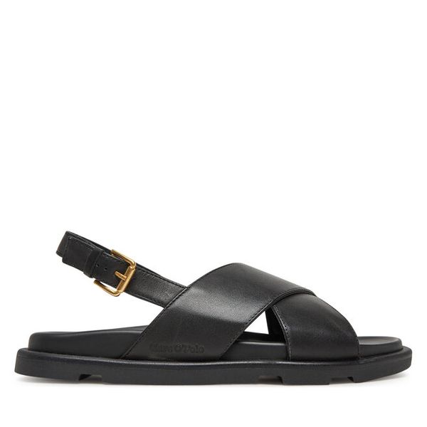 Sandały Marc O'Polo. Czarne sandały damskie Marc O'Polo, bez wzorów, bez obcasa, na płaskiej podeszwie, bez zapięcia. Za 419.99 zł.