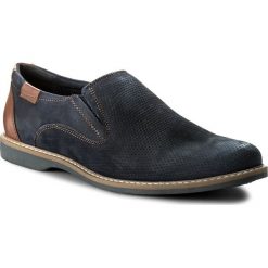Półbuty LASOCKI FOR MEN MI08-C309-310-14. Niebieskie półbuty męskie Lasocki For Men, bez wzorów, z nubiku, bez obcasa, bez zapięcia. Za 179.99 zł.