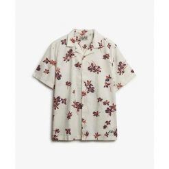 Koszula Superdry Cabana Poolside. Białe koszule męskie Superdry, na lato, xl, bez wzorów, z tkaniny, eleganckie, bez kołnierzyka, bez ramiączek. Za 235.40 zł.