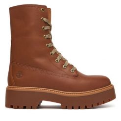 Trapery Timberland. Brązowe trapery damskie Timberland, bez zapięcia. Za 779.99 zł.
