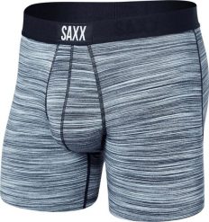 SAXX Bokserki męskie szybkoschnące SAXX VIBE Boxer Brief melanż - niebieskie S. Niebieskie bokserki męskie Saxx, bez wzorów. Za 103.99 zł.