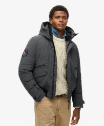 Kurtka Bomber Pikowana City. Czarne kurtki męskie Superdry, xl, bez wzorów, z materiału, bez kaptura. Za 618.35 zł.