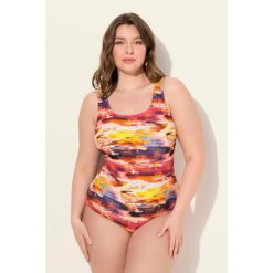 Damskie strój kąpielowy bez miękkich miseczek wypełnienie z przodu. Czerwone stroje kąpielowe damskie Ulla Popken, plus size, bez wzorów, z elastanu. W wyprzedaży za 149.99 zł.