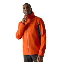 Kurtka Wodoodporna Męska Birchdale II. Niebieskie kurtki męskie Regatta, m, bez wzorów, z materiału, z kapturem. Za 323.99 zł.