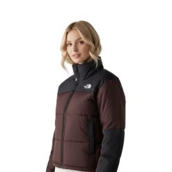 Kurtka turystyczna damska The North Face Goseri Puffer. Brązowe kurtki sportowe damskie The North Face, xs, bez wzorów, z nylonu, bez ramiączek, bez kaptura. Za 433.44 zł.